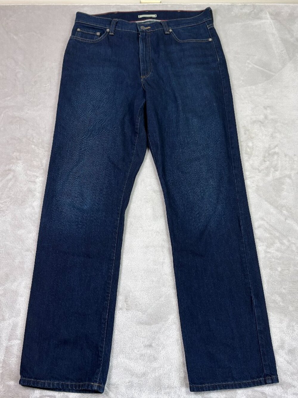 LL Bean Comfort Fit Straight Leg Dark Wash Jeans Mens 36x34 Casual Work